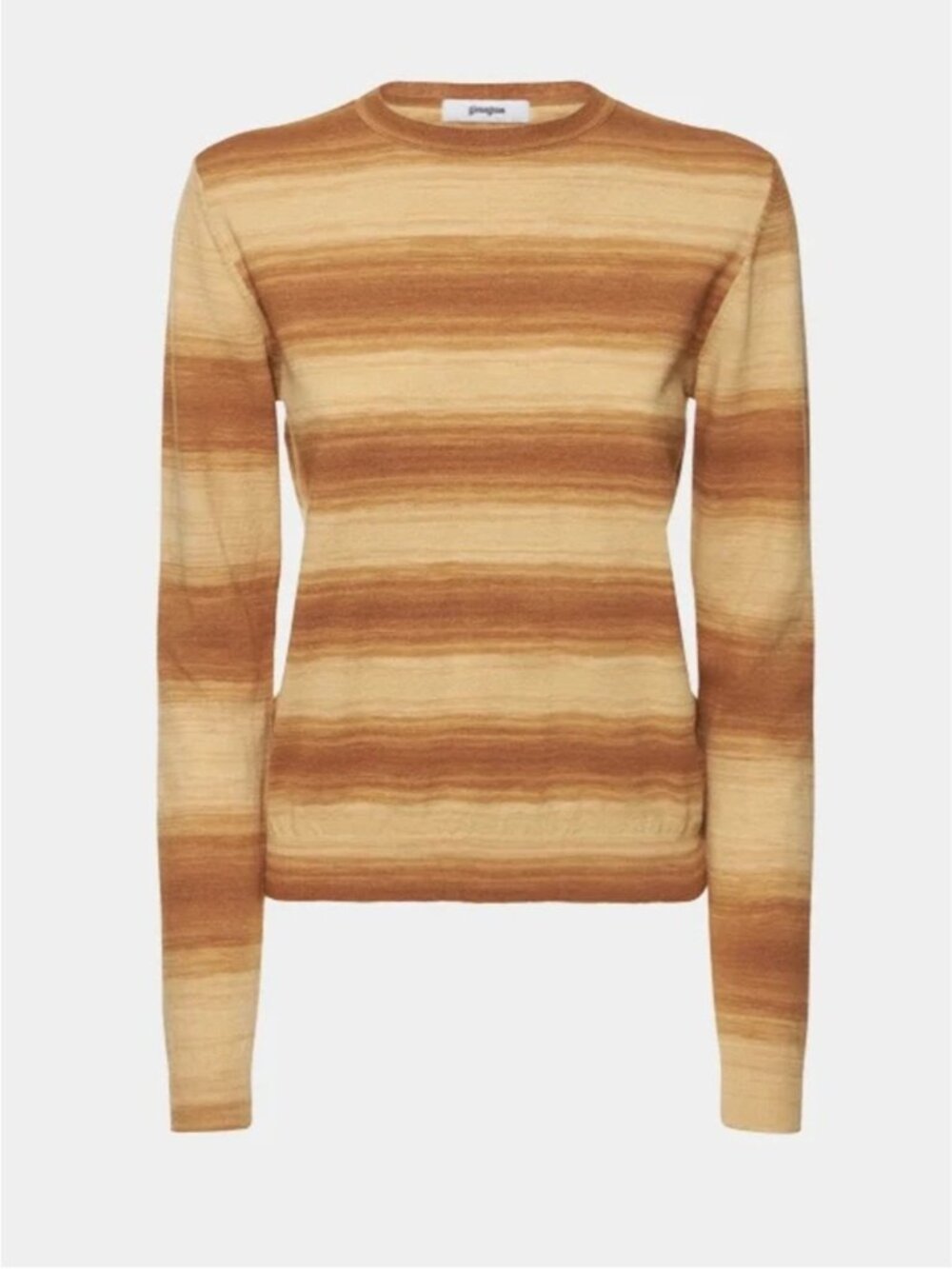 Gimaguas Jacaranda Beige Orange Yellow Striped loose knit Jumper Sweater crew S - Picture 3 of 10